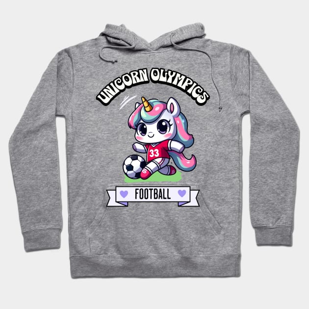 Football Unicorn Olympics ⚽🦄 - Goal! Score with Cuteness! Hoodie by Pink & Pretty